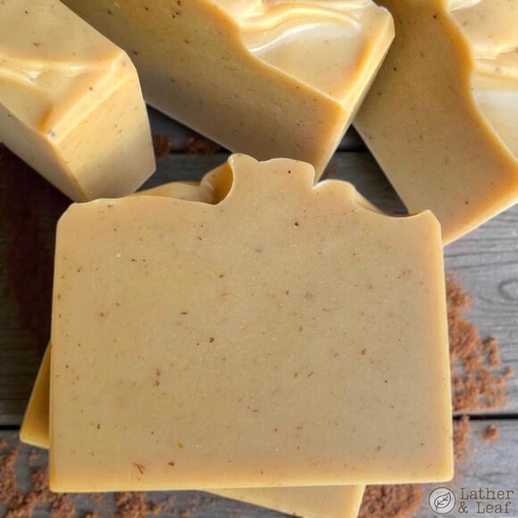 Apple Cider Donut Cold Process Soap Natural Handcrafted Artisan Soap Bar - Picture 1 of 4